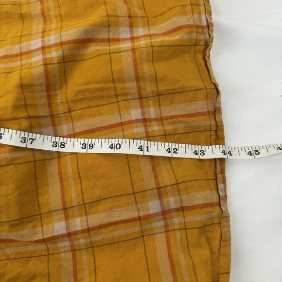 Toad &Co Organic Cotton Plaid Dress S Prairie Cottage Earthy Sustainable Smocked - Picture 10 of 10